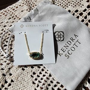 Kendra Scott Elisa Necklace Gold London Blue Gem